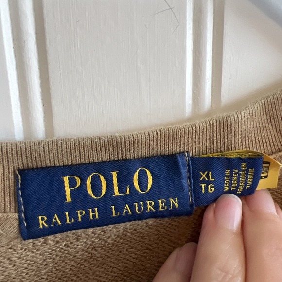 polo ralph lauren sweatshirt crewneck Loop back Fleece Men Size XL TG - Picture 6 of 13